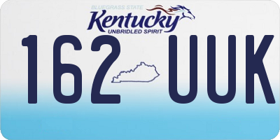 KY license plate 162UUK