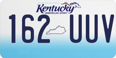 KY license plate 162UUV