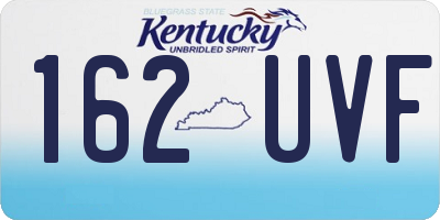 KY license plate 162UVF