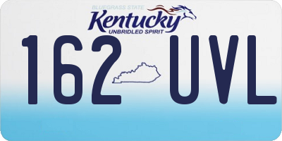 KY license plate 162UVL