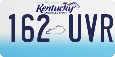 KY license plate 162UVR