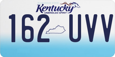 KY license plate 162UVV