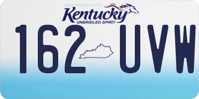 KY license plate 162UVW