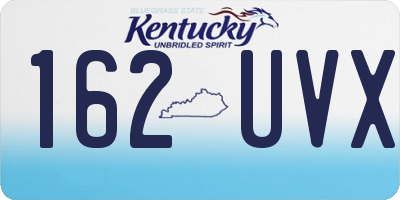 KY license plate 162UVX