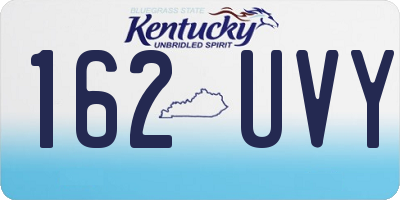 KY license plate 162UVY