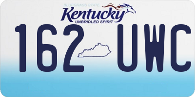KY license plate 162UWC