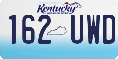 KY license plate 162UWD