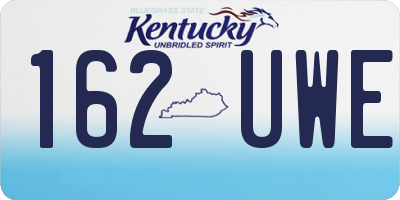 KY license plate 162UWE