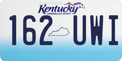 KY license plate 162UWI