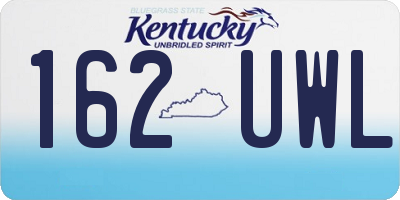 KY license plate 162UWL