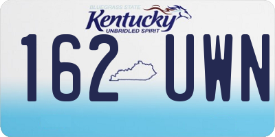 KY license plate 162UWN