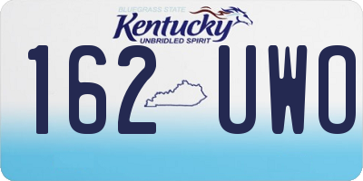 KY license plate 162UWO