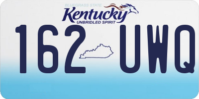 KY license plate 162UWQ