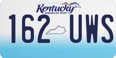KY license plate 162UWS