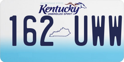 KY license plate 162UWW