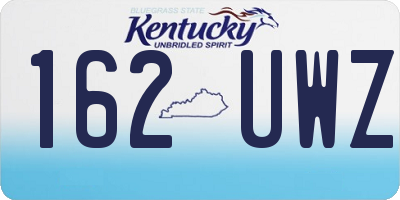 KY license plate 162UWZ