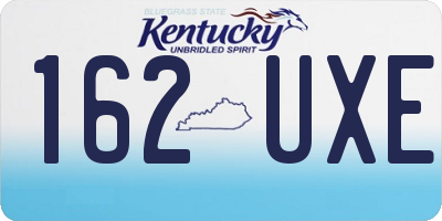 KY license plate 162UXE