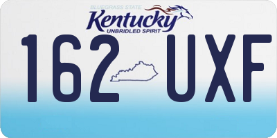 KY license plate 162UXF
