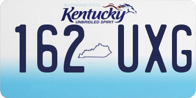 KY license plate 162UXG