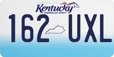 KY license plate 162UXL