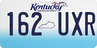 KY license plate 162UXR