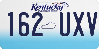 KY license plate 162UXV