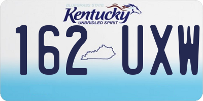 KY license plate 162UXW