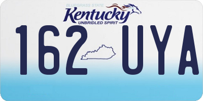 KY license plate 162UYA