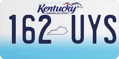 KY license plate 162UYS