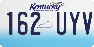 KY license plate 162UYV