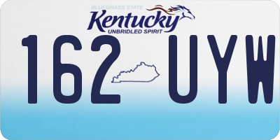 KY license plate 162UYW