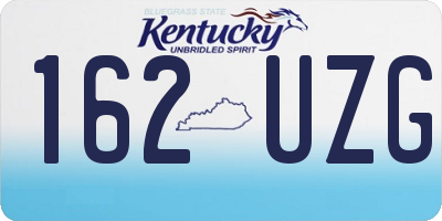KY license plate 162UZG