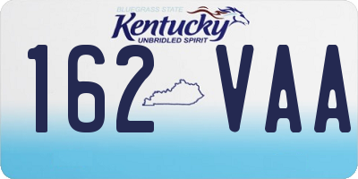 KY license plate 162VAA