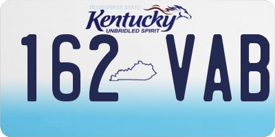 KY license plate 162VAB