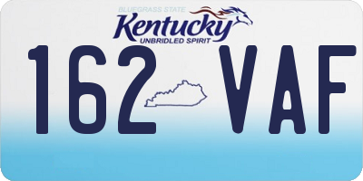 KY license plate 162VAF