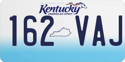 KY license plate 162VAJ