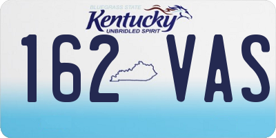 KY license plate 162VAS