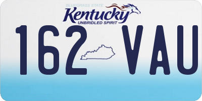 KY license plate 162VAU