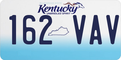 KY license plate 162VAV