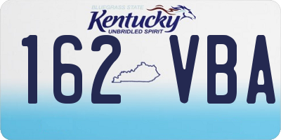 KY license plate 162VBA