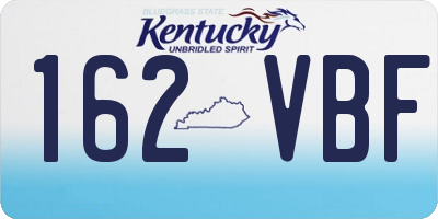 KY license plate 162VBF