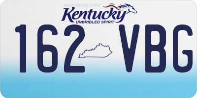 KY license plate 162VBG