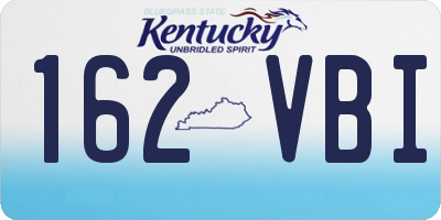KY license plate 162VBI