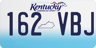 KY license plate 162VBJ