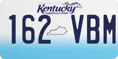 KY license plate 162VBM