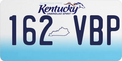 KY license plate 162VBP