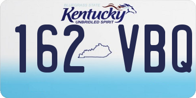 KY license plate 162VBQ
