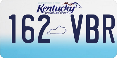 KY license plate 162VBR