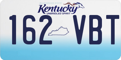 KY license plate 162VBT