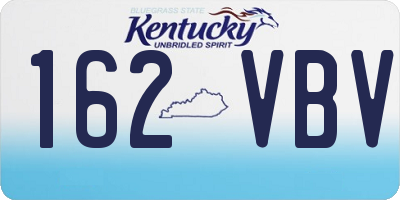 KY license plate 162VBV